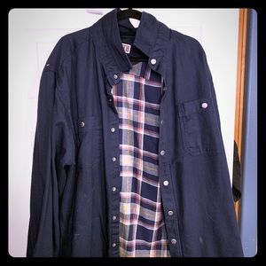 Men’s 2XL Tall Duluth Trading light Denim jacket.